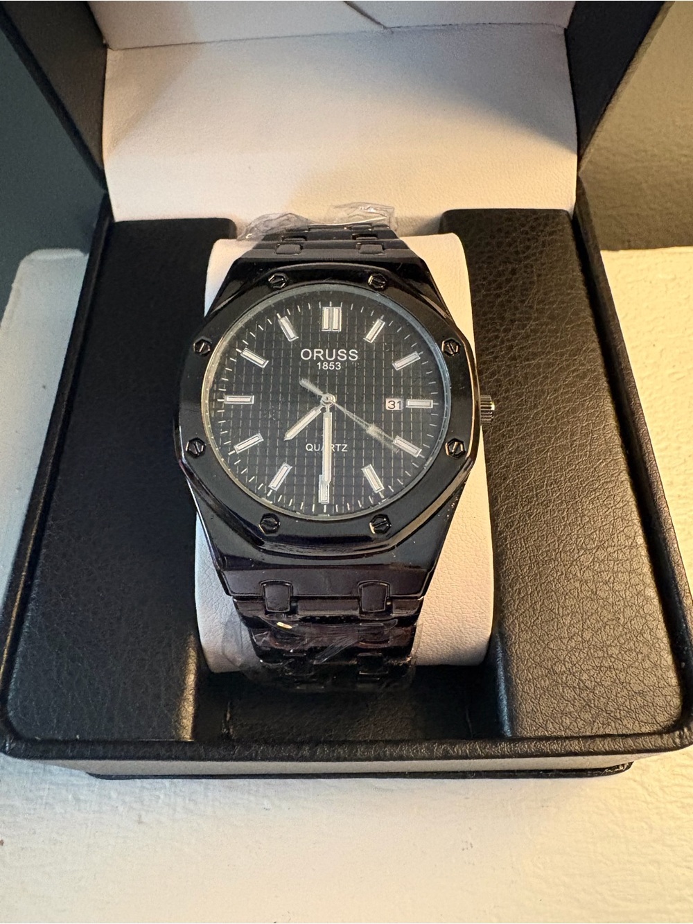 Oruss 1853 Black Stainless Steel Quartz Watch